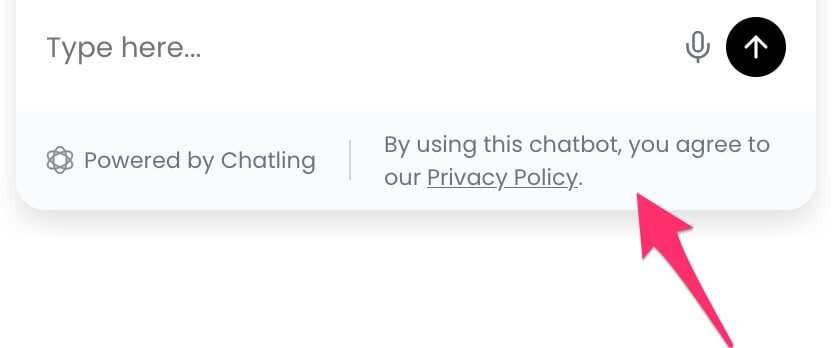 Custom footer text