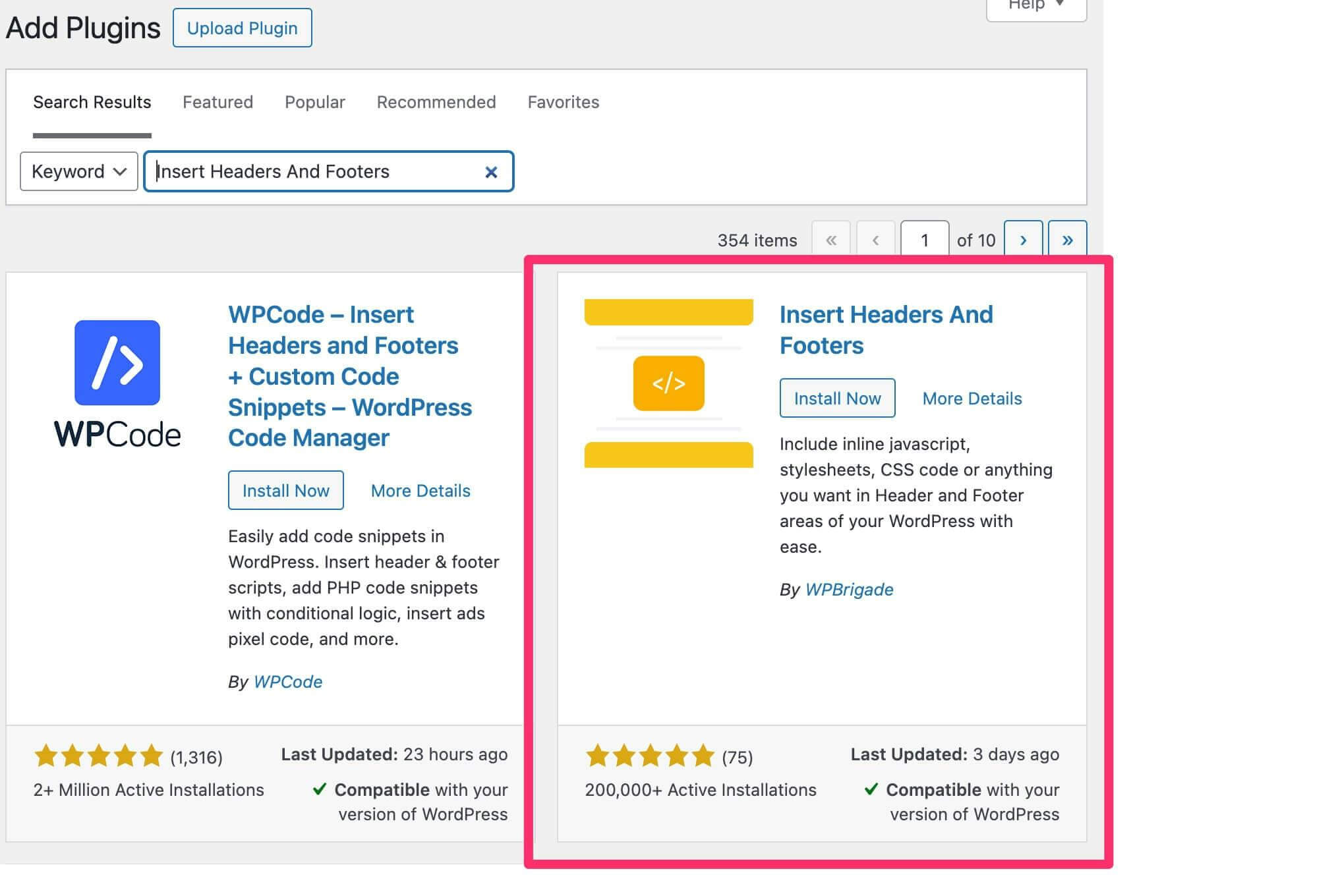 Insert Headers And Footers plugin