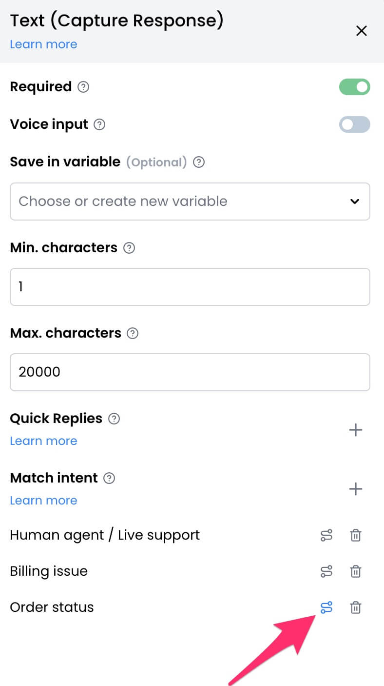 Enable local trigger for intent