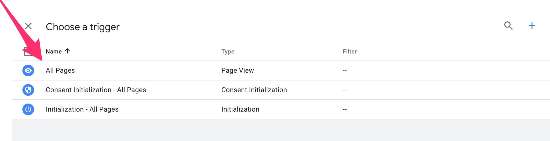 Trigger all pages